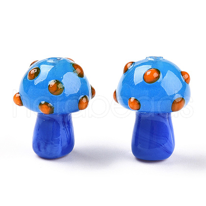 Handmade Lampwork Beads Strands X1-LAMP-N024-09B-1