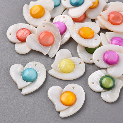 Natural Freshwater Shell Pendants SHEL-R144-19-1