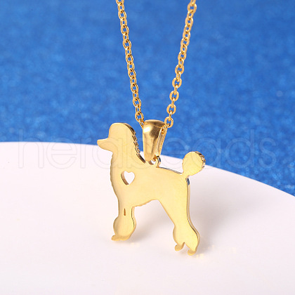 Cute Cartoon Animal Stainless Steel Pendant Necklaces QV5065-18-1