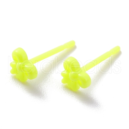 Eco-Friendly Plastic Stud Earrings EJEW-H120-01D-1