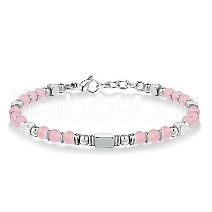 Adjustable 304 Stainless Steel Gemstone Beaded Bracelets FS-WG23DE2-05-1