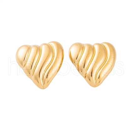 Ion Plating(IP) 304 Stainless Steel Stud Earrings for Women EJEW-P279-51G-1