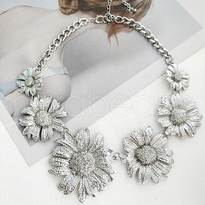 Alloy Bib Necklaces for Women FS-WGC5177-02-1