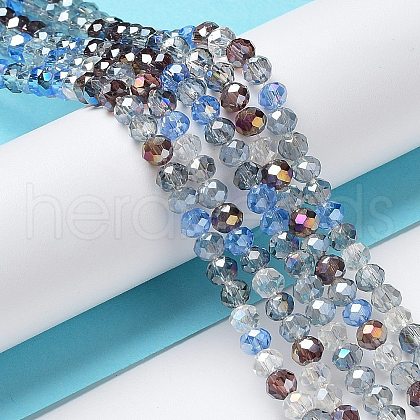 Glass Beads Strands EGLA-A034-M4mm-03-1