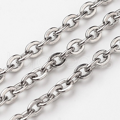 Tarnish Resistant 304 Stainless Steel Cable Chains CHS-L015-36-1