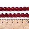 Frosted Natural White Jade Beads Strands G-T138-8mm-209B-5