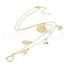 Bohemian Summer Beach Style 18K Gold Plated Shell Shape Initial Pendant Necklaces IL8059-4-2