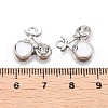 Rack Plating Alloy Glass Pendants FIND-N005-13P-3