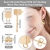 Beebeecraft 10Pairs Brass Stud Earring Findings KK-BBC0011-31-2