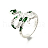 Alloy Enamel Snake Wrap Cuff Rings RJEW-Q014-01S-2
