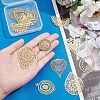 Unicraftale 12Pcs 6 Style 304 Stainless Steel Pendants STAS-UN0035-07-2