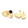 304 Stainless Steel Enamel Stud Earrings EJEW-T047-33G-A-2