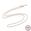 925 Sterling Silver Wheat Chains Necklace for Women STER-I021-02C-RG-4
