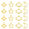 20Pcs 4 Style Alloy Open Back Bezel Pendants PALLOY-CJ0002-11-1