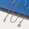 Brass Curb Chain Necklaces for Women NJEW-D302-50P-1