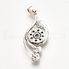Alloy Rhinestone Snap Pendant Making ALRI-Q233-22-2