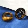Natural Tiger Eye Finger Rings for Unisex RJEW-C128-01E-2