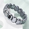 Natural Terahertz Stone Stretch Bracelets BJEW-M080-01B-4