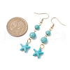 Synthetic Turquoise Dangle Earrings EJEW-JE05849-02-5