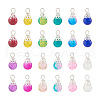 Kissitty 120Pcs 12 Colors Spray Painted Crackle Glass Pendants FIND-KS0001-28-2