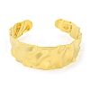 Ion Plating(IP) 304 Stainless Steel Textured Open Cuff Bangles for Women STAS-M001-15G-2