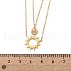 304 Stainless Steel Sun and Smiling Face Pendant Double Layer Necklaces for Women NJEW-A045-14G-5
