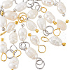 20Pcs 2 Colors Grade A Natural Cultured Freshwater Pearl Rice Charms PALLOY-AB00254-2