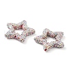 Star Shape Polymer Clay Rhinestone Beads CLAY-NH0001-06G-2