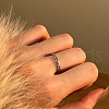925 Sterling Silver Micro Pave Cubic Zirconia Finger Rings for Women RJEW-F180-04P-3