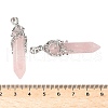 Natural Rose Quartz Pendants G-M450-01P-09-3