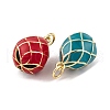 Brass Enamel Pendants KK-E112-18G-3