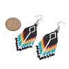Boho 304 Stainless Steel with Glass Dangle Stud Earring EJEW-MZ00174-3