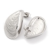 Non-Tarnish Shell Shapes 304 Stainless Steel Stud Earrings EJEW-H013-14P-2