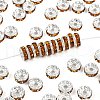 Brass Rhinestone Spacer Beads X-RB-A014-Z8mm-17S-1