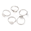 Adjustable Brass Pad Ring Base Findings KK-K110-01P-NR-5