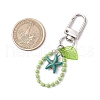 Starfish Turtle Synthetic Turquoise & Glass Seed Beads Pendant Decorations HJEW-JM03052-01-3