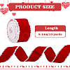 10 Yards Chenille Edged Velvet Ribbon OCOR-WH0088-39-2