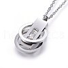 304 Stainless Steel Pendant Necklaces NJEW-G315-02P-1