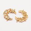 Brass Micro Pave Grade AAA Cubic Zirconia Links ZIRC-G090-94G-NR-1
