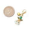 Angel Glass Beaded & Alloy Pendant Decorations HJEW-MZ00193-04-4
