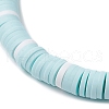 Flat Round Handmade Polymer Clay Heishi Beaded Stretch Bracelets BJEW-JB11711-02-4