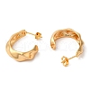 Rack Plating Brass Round Stud Earrings EJEW-R151-09G-2