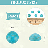 HOBBIESAY 100Pcs Craft Findings Dyed Synthetic Turquoise Gemstone Flat Back Dome Cabochons TURQ-HY0001-04-2