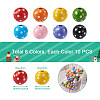 Craftdady 80Pcs 8 Colors Dyed Natural Wooden Beads WOOD-CD0001-23-3