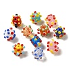 Handmade Pumpkin Spot Lampwork Beads LAMP-P064-02B-2
