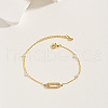 Brass Rectangle Link Bracelets SV9827-2