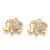 Brass Micro Pave Cubic Zirconia Charms ZIRC-K082-034A-3