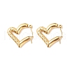 Ion Plating(IP) 304 Stainless Steel Chunky Heart Hoop Earrings for Women EJEW-K242-02G-1