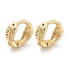Fishbone Brass Hoop Earrings EJEW-Z102-32G-4