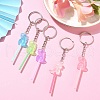 Resin Dinosaur Lollipop Pendant Keychain KEYC-JKC00522-01-2